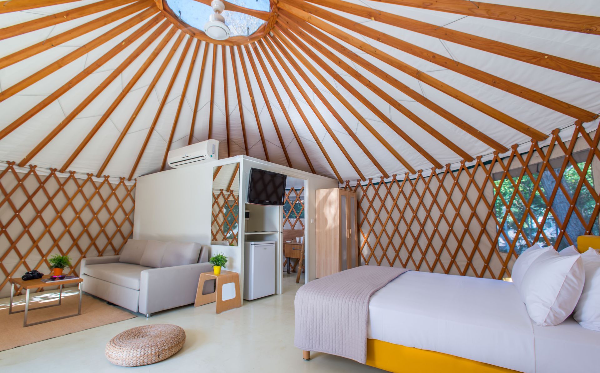 Yurt interior