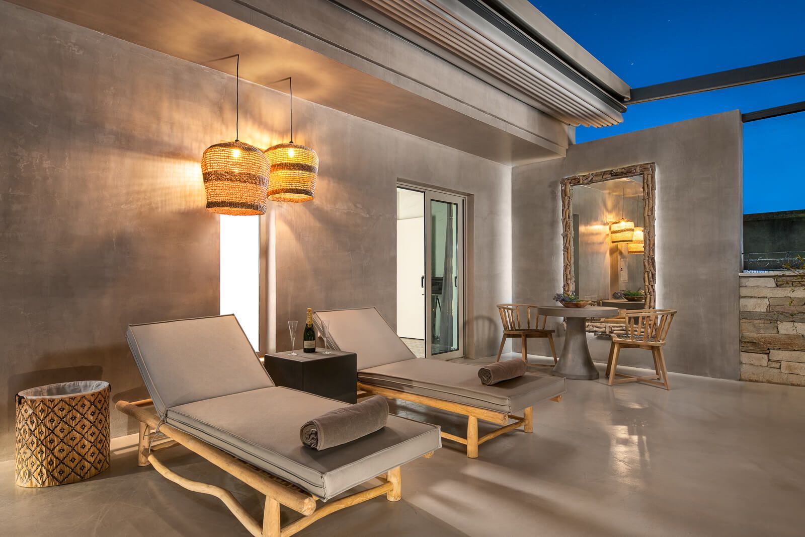 King Suite with Private Outdoor Hot Tub | Helios