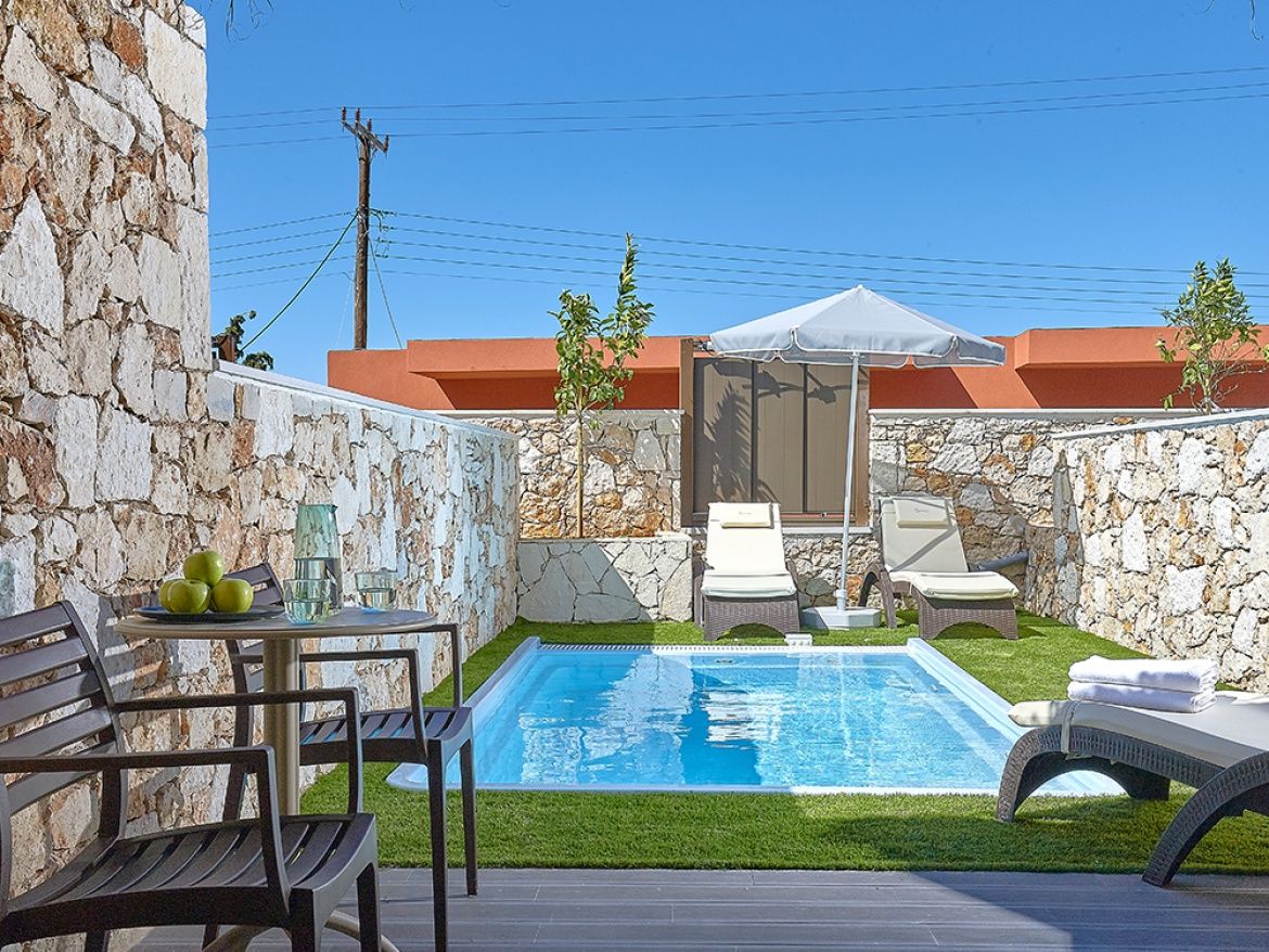 Pye Lock Crete Private Pool Premium Open Space Suite Inland View | 27m² - Esperides ...