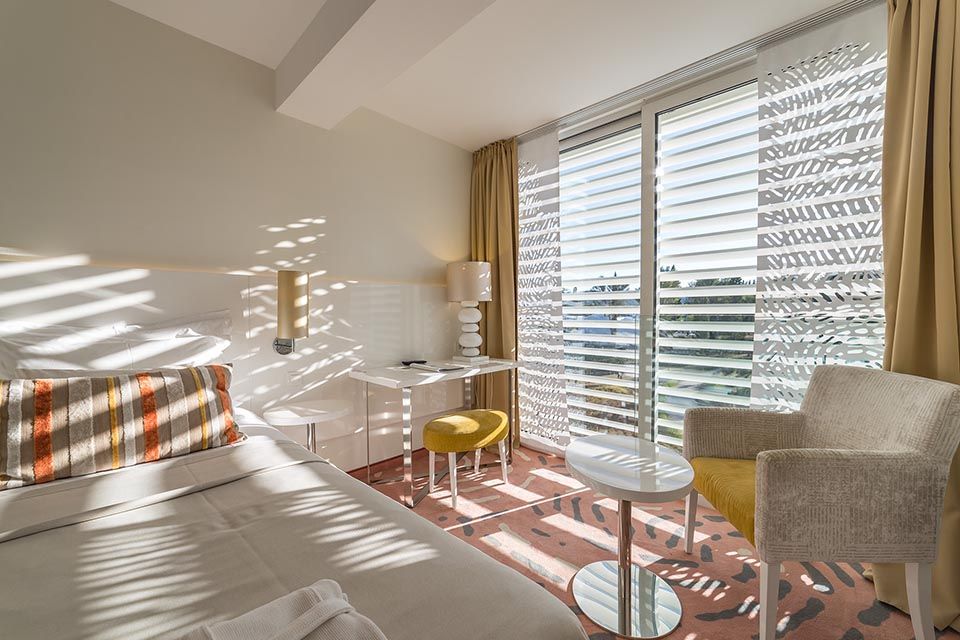 Doppel- oder Zweibettzimmer, 22 m² Parkblick, mit französischem Balkon-2
