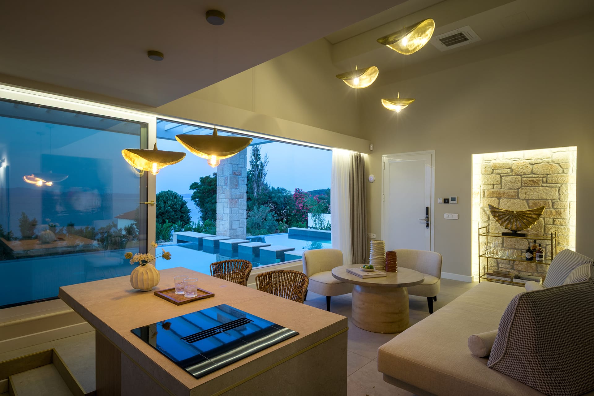 Villa Kappa Sea Front 3 Bedroom with heated private pool