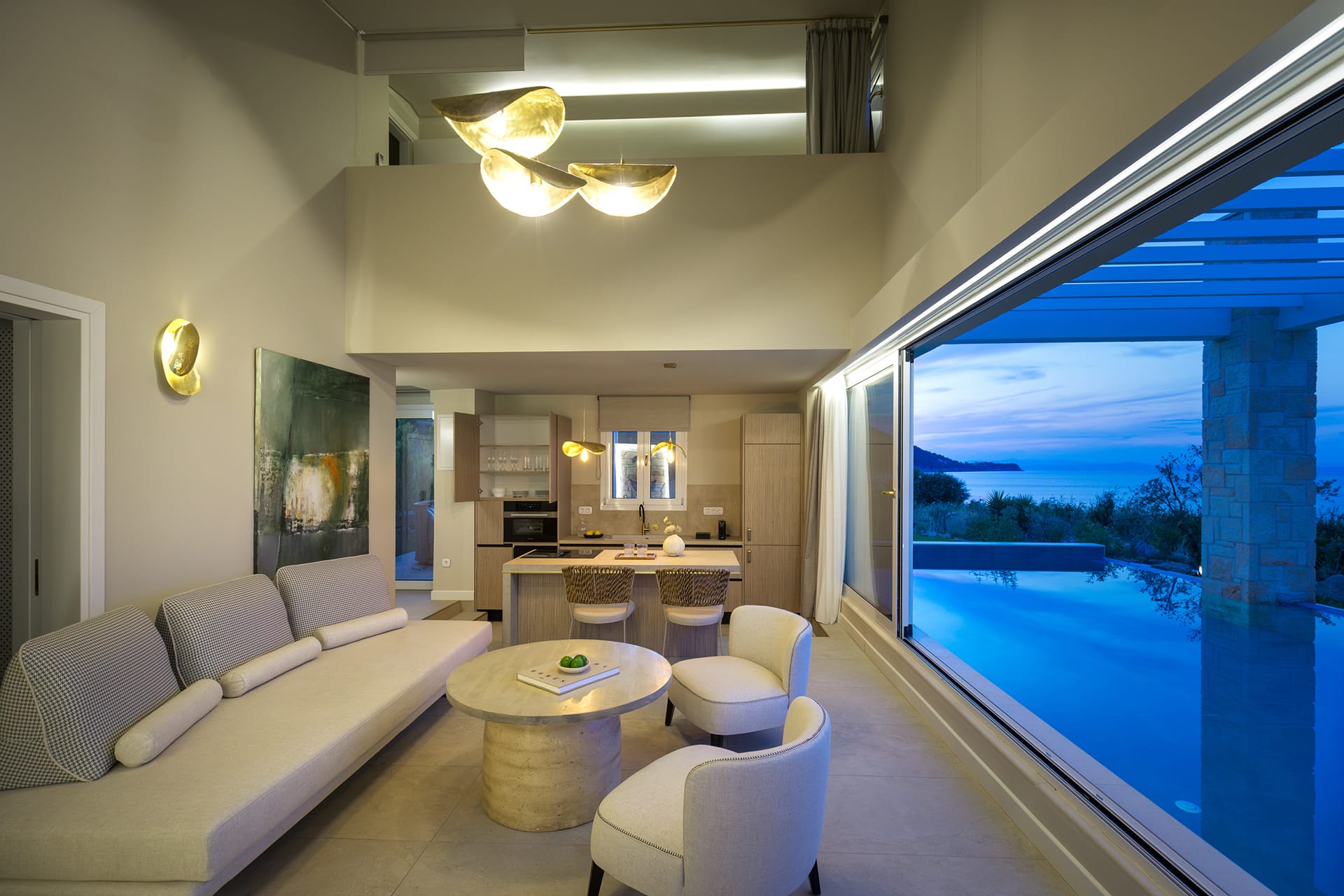 Villa Kappa Sea Front 3 Bedroom with heated private pool