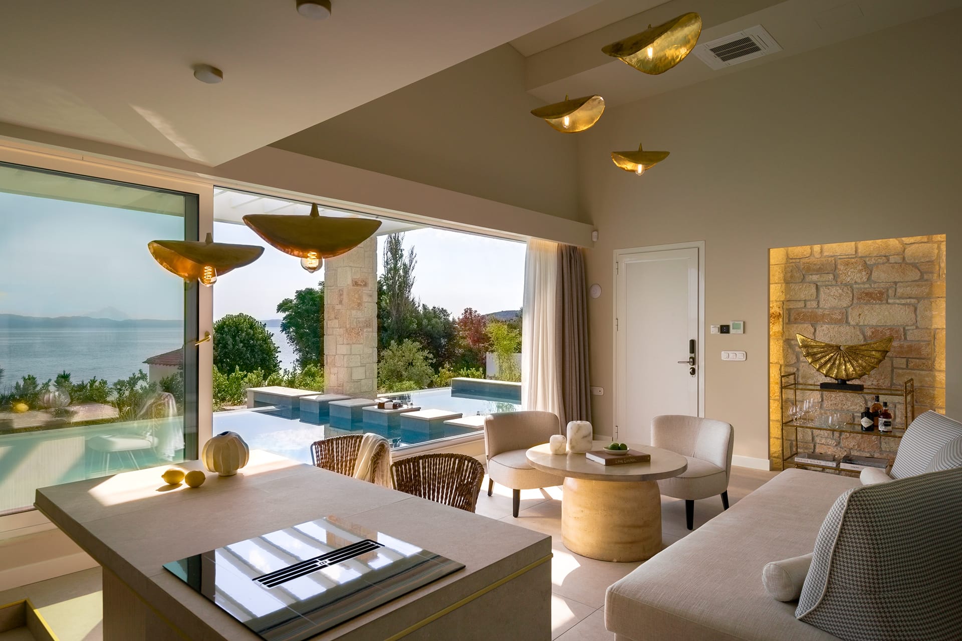 Villa Kappa Sea Front 3 Bedroom with heated private pool