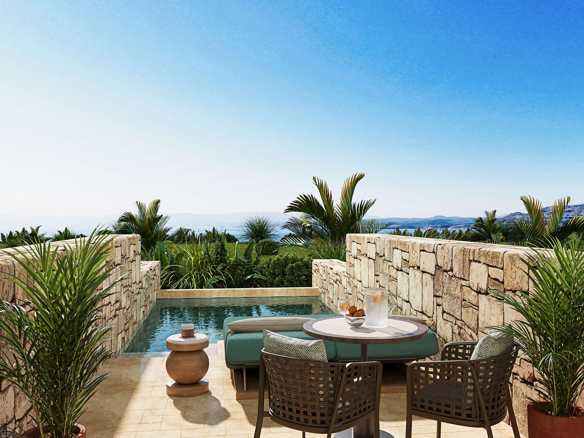 Sirius Getaway King Inland View with Private Pool