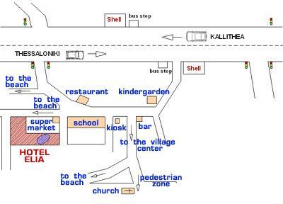 This is a map of the Village of Afytos for your guidance and to find us more easily.