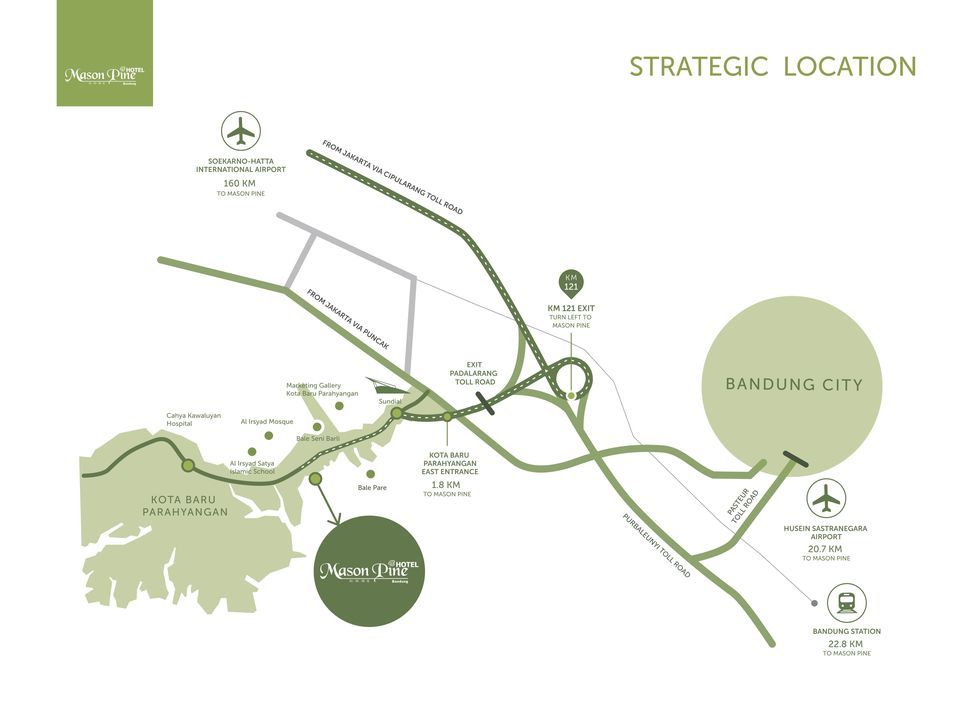 Map & directions Mason Pine Hotel Bandung, Indonesia Official Hotel