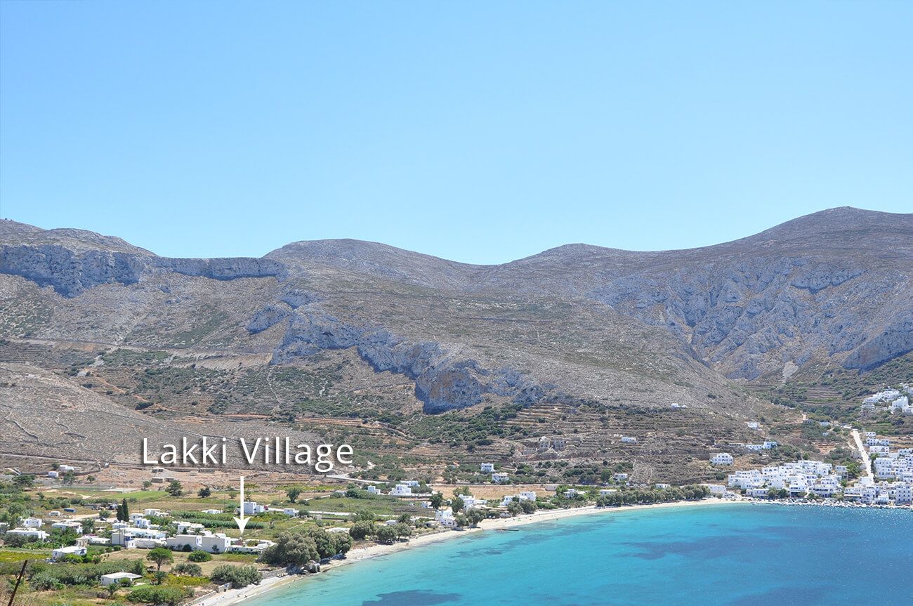 View over Aegiali bay and Lakki Village