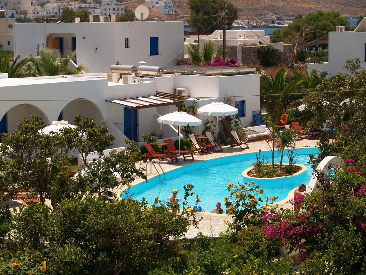 View over the pool area