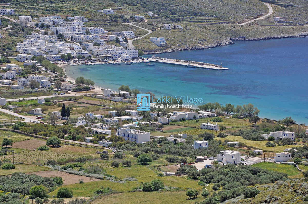 View over Aegiali bay and Lakki Village