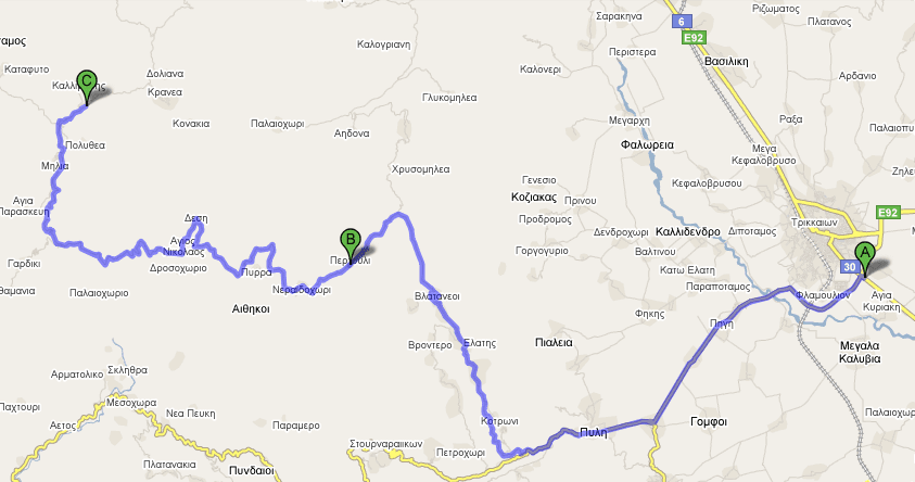 2nd Route via Pylis-Pertouli