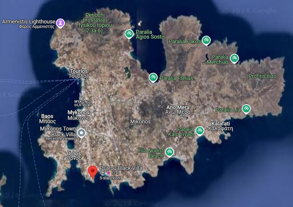 Psarou Black Villa I & II
- Location: https://maps.app.goo.gl/xifpaBKVq41s9UNL6