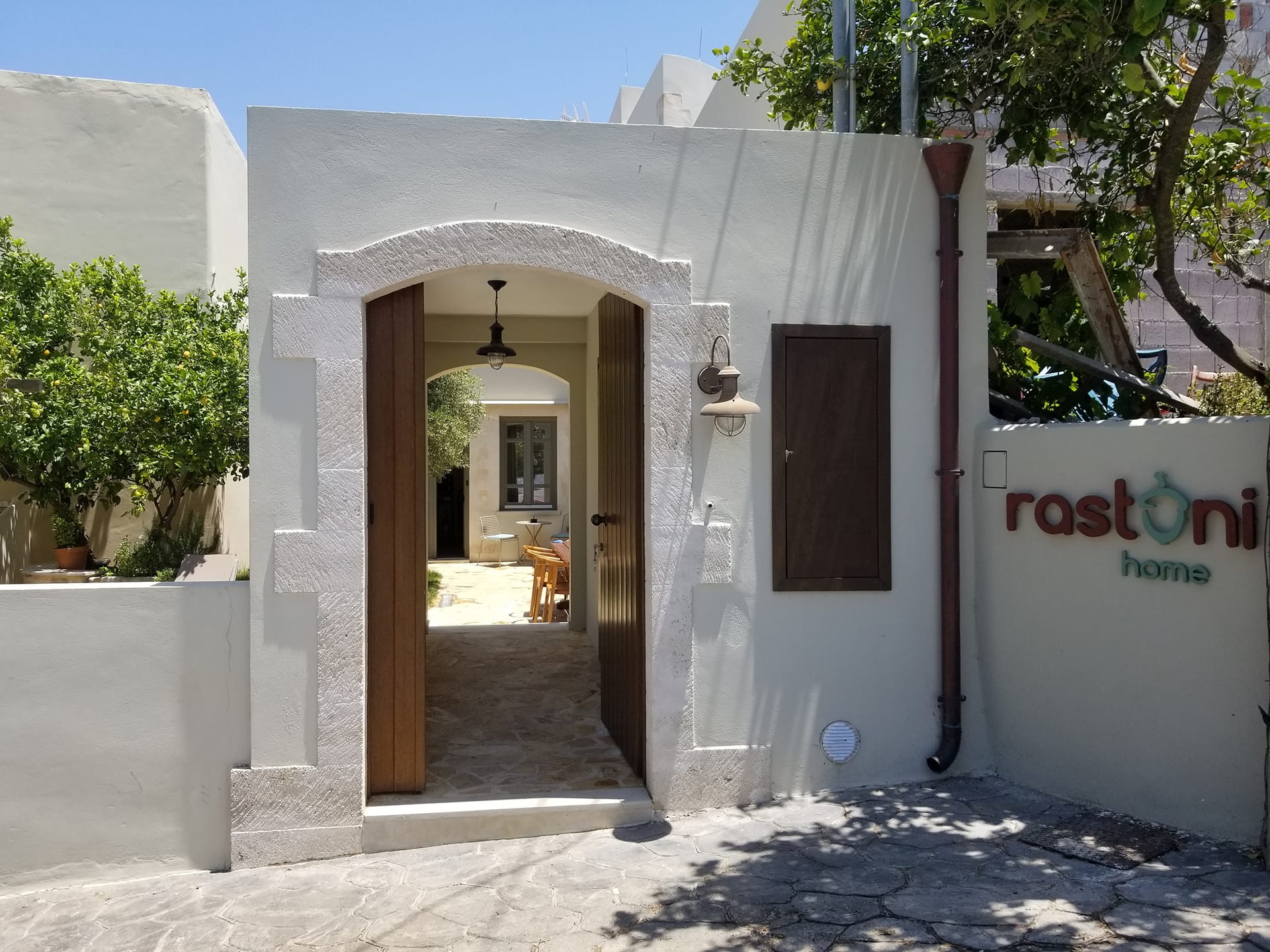 The entrance of the house.