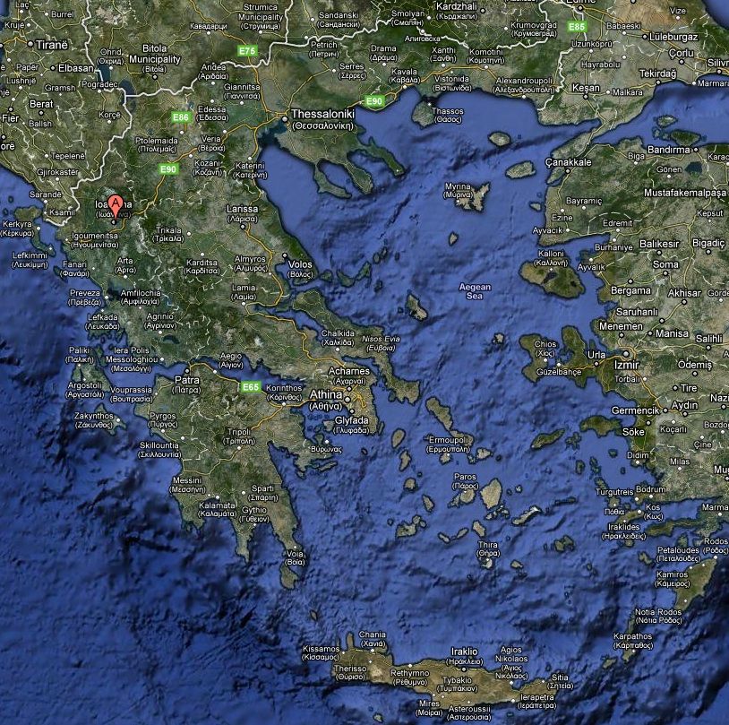 Map of Greece - Ioannina