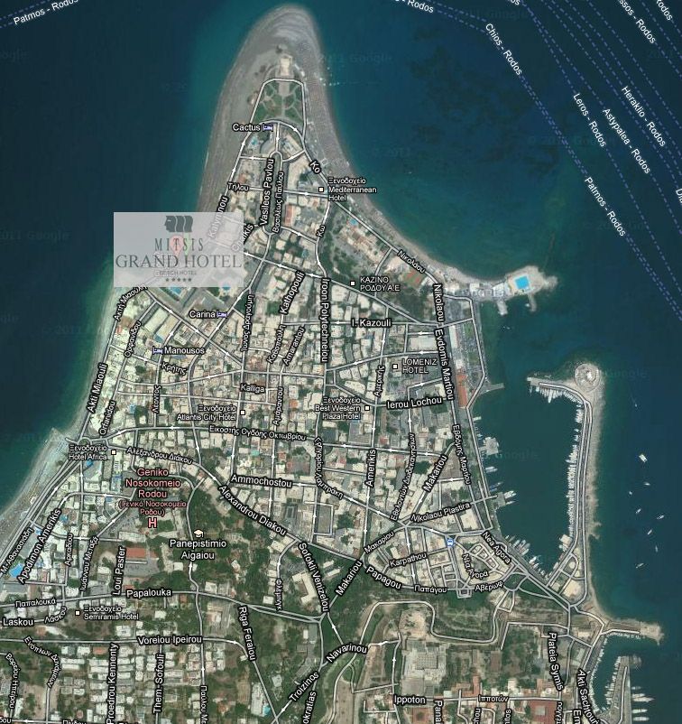 Rhodes - Hotel Location
