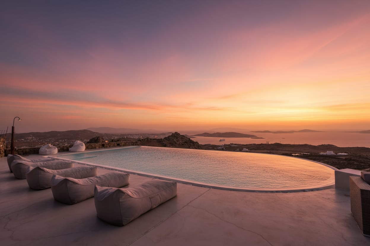 Mykonos Prestige Villas, Hulakia, Grčka — Villa Thalassa I 8 Bedrooms