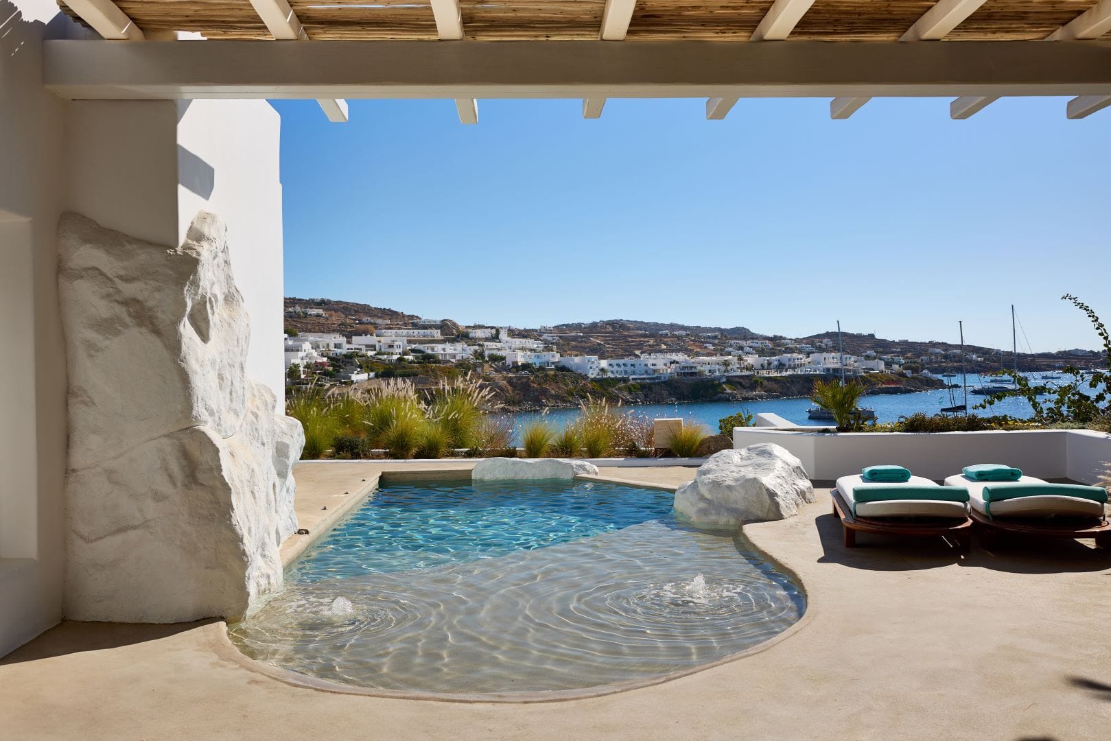 Nammos Hotel Mykonos, Psaru, Grčka — Panoramic Sea View Grand Suite with Private Pool
