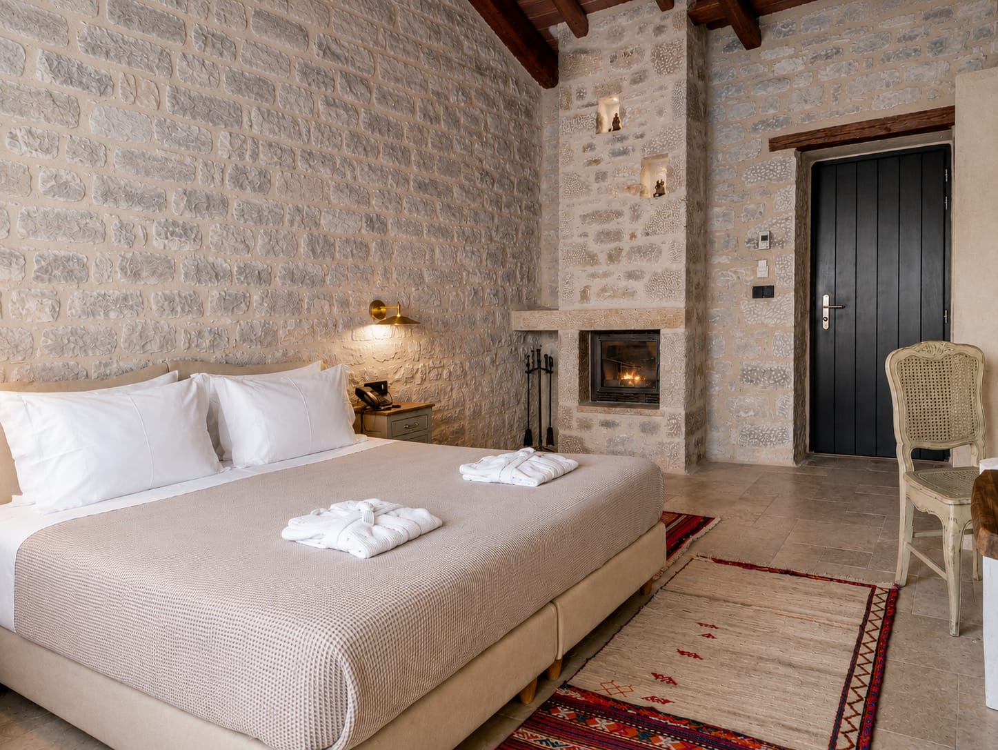 Petra & Fos Hotel Itilo, Itilo, Grčka — Superior Double Room with Fireplace