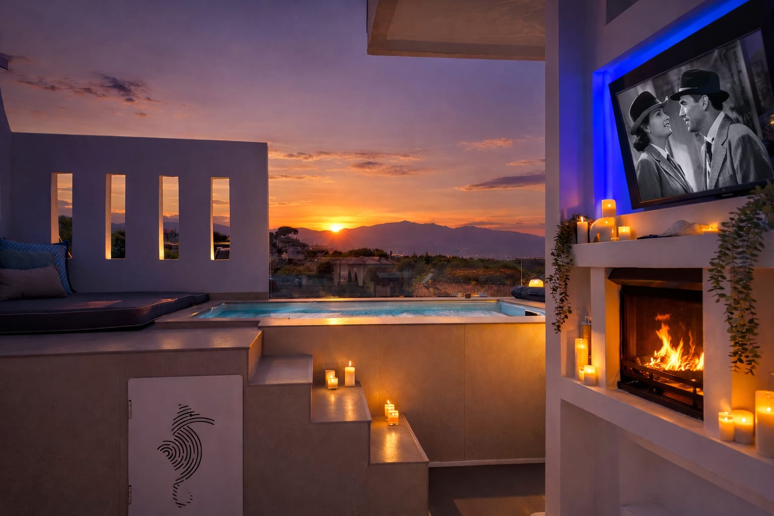 Secret Spa Suite with Private Jacuzzi & Sauna – Sea View