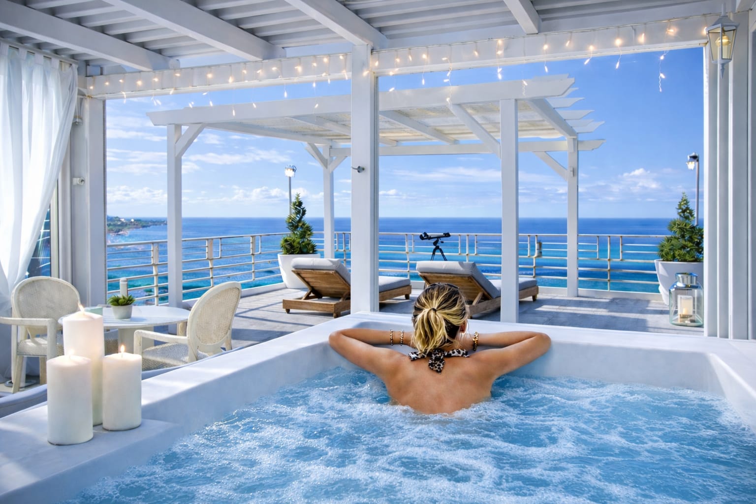 Master Sky Suite with Private Jacuzzi & Sauna – Sea View