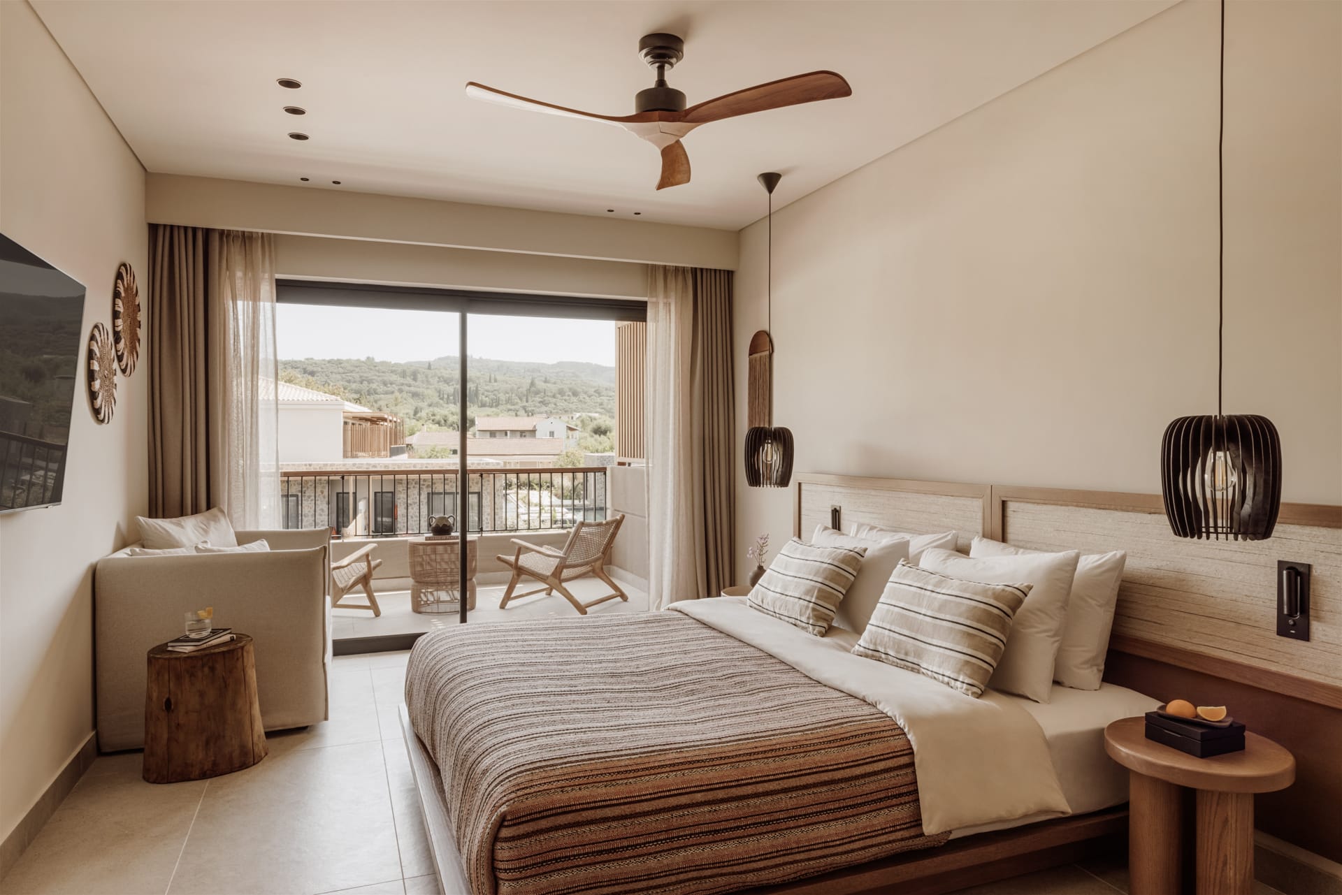 Unda, Roda, Grčka — Deluxe Double Room with Sea or Pool View