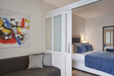 Premium Family Room Sliding Doors Swim up with Outdoor Whirlpool