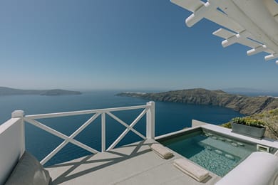 Honeymoon Suite with Caldera View - Outdoor Hot Tub
