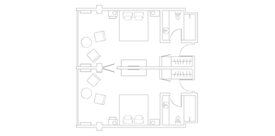 Family Connecting Inland View Rooms