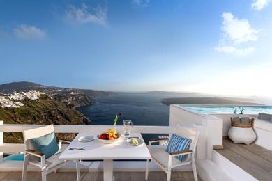 MARE GRAND SUITE - Panoramic Caldera & Volcano Sea View - Private Terrace with Outdoor Plunge Pool