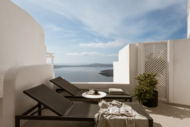 SENIOR SUITE - Caldera & Volcano Sea View - Private Outdoor Tub 
