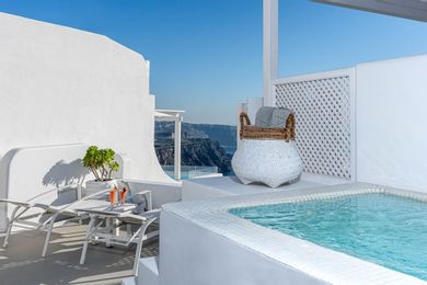 SENIOR SUITE - Caldera & Volcano Sea View - Private Outdoor Tub 