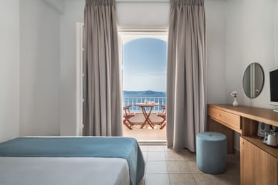 Classic Double with Balcony | Caldera & Volcano View