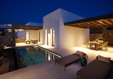 3 Bedroom | Rose Villa with Private Heated Pool | Mykonos Town - Megali Ammos