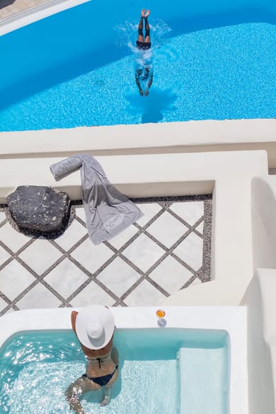 River Pool Suite Caldera Sea View