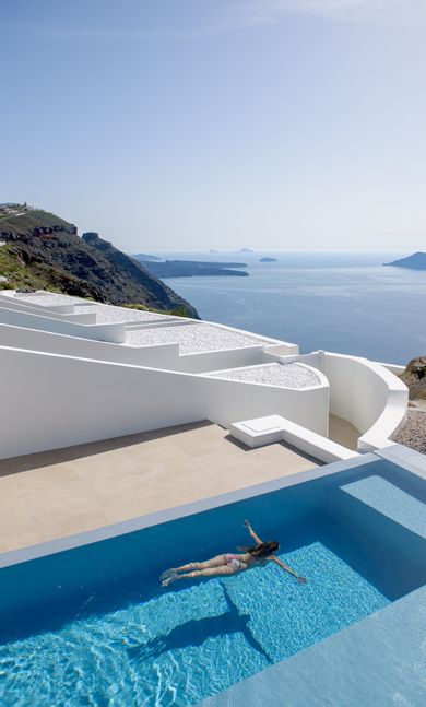 Grand Honeymoon Suite Private Pool with Caldera Sunset View