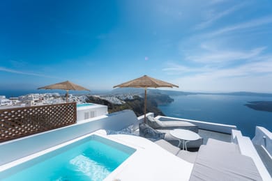 Grand Suite with Caldera View and outdoor Hot Tub - Private Terrace