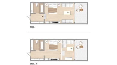 Family Bungalow  Open Plan Sharing Pool 1st Floor
