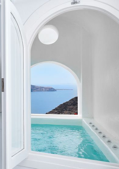 Cave Pool Suite - Private Caldera Sea Sunset view