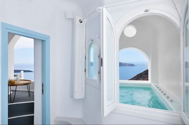 Cave Pool Suite - Private Caldera Sea Sunset view