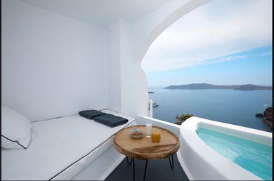 Cave Pool Suite - Private Caldera Sea Sunset view