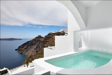 Cave Pool Suite - Private Caldera Sea Sunset view