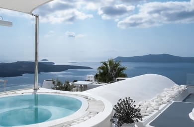 Grand Pool Villa - Private Caldera Sea Sunset view