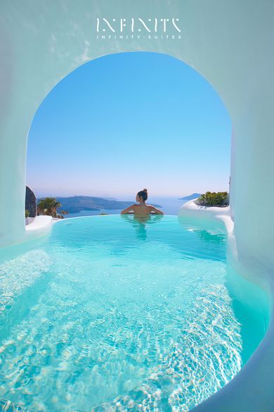 Infinity Pool Suite - Private Caldera Sea Sunset view
