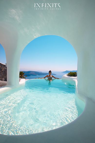 Infinity Pool Suite - Private Caldera Sea Sunset view