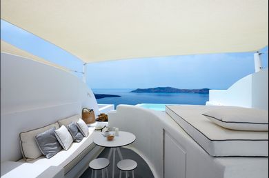 Junior Pool Suite - Private Caldera Sea Sunset view