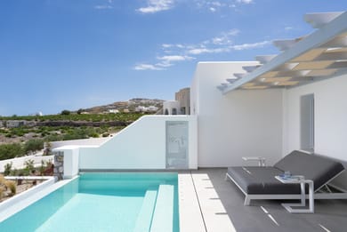 Executive suite with outdoor private jetted pool