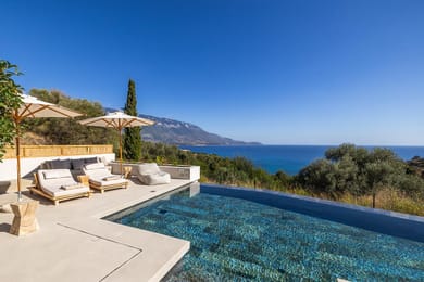 Eliamos Sea View Three Bedroom Villa with Outdoor Private Pool