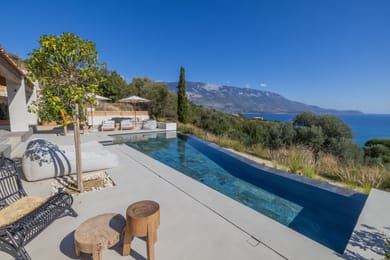 Eliamos Sea View Three Bedroom Villa with Outdoor Private Pool
