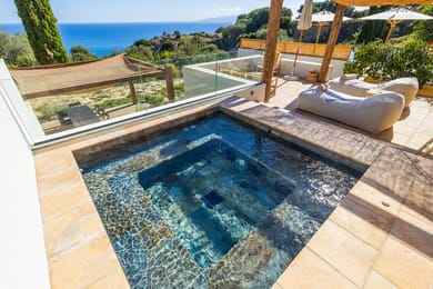 Eliamos Sea View Three Bedroom Villa with Outdoor Private Pool