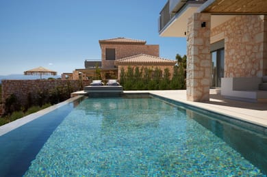Two bedroom two bathroom private heated pool villa with panoramic Sea View