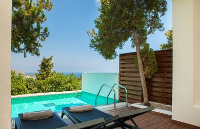 Summer Sea View Room with Private Pool